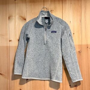 Patagonia Light Gray Heather Half-Zip Fleece Pullover – Women’s Size XS